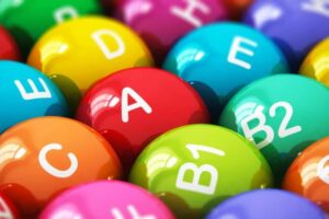lettere colorate delle vitamine