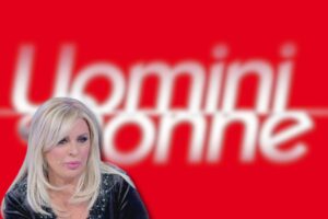 collage tina e logo uomini e donne