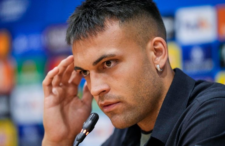 Lautaro Martinez in conferenza stampa