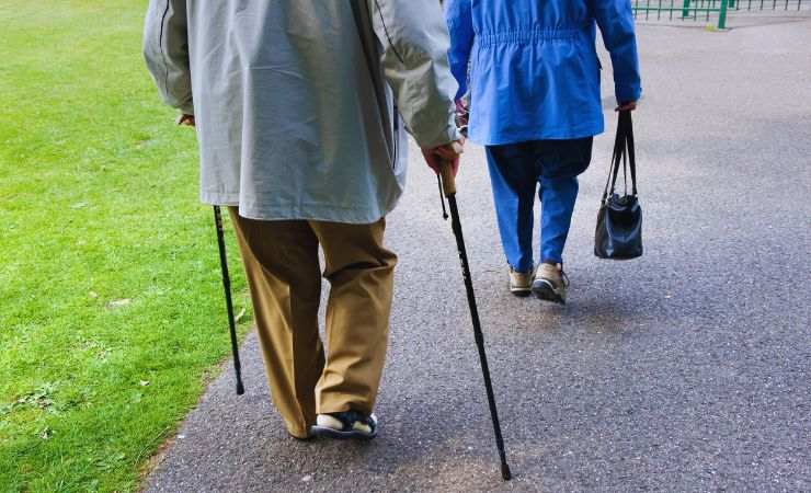 due anziani a passeggio