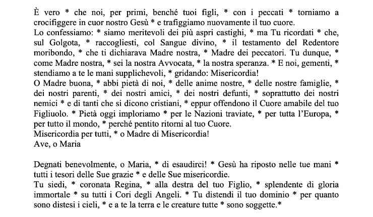 testo preghiera