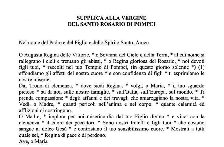 testo preghiera