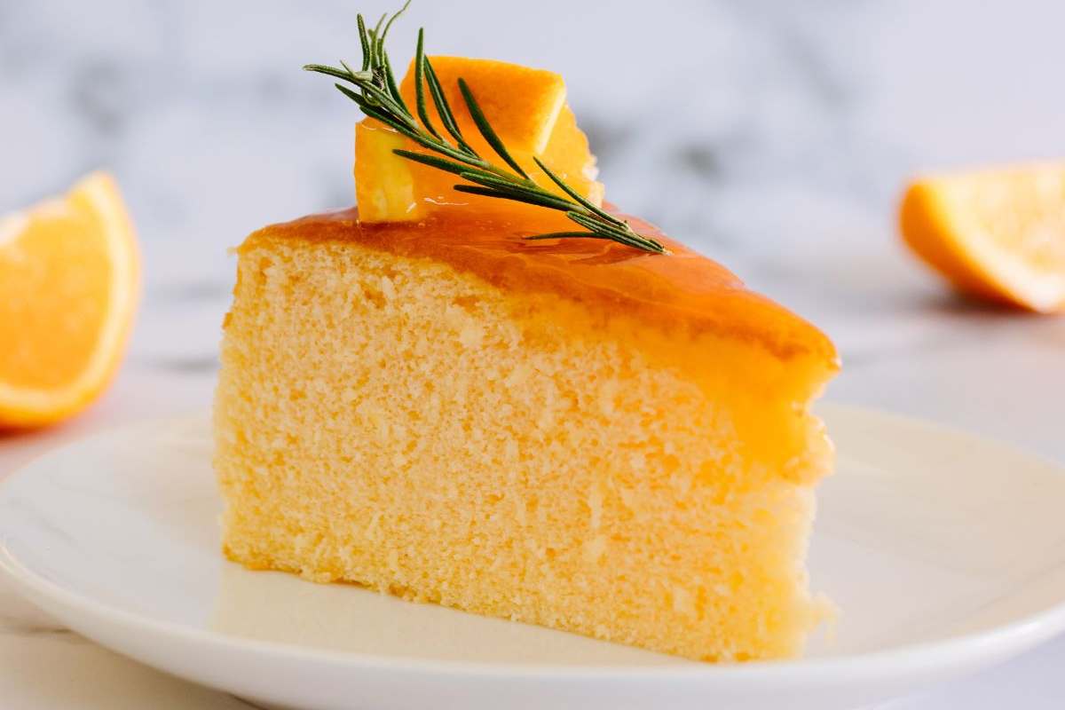 fetta di torta alle arance