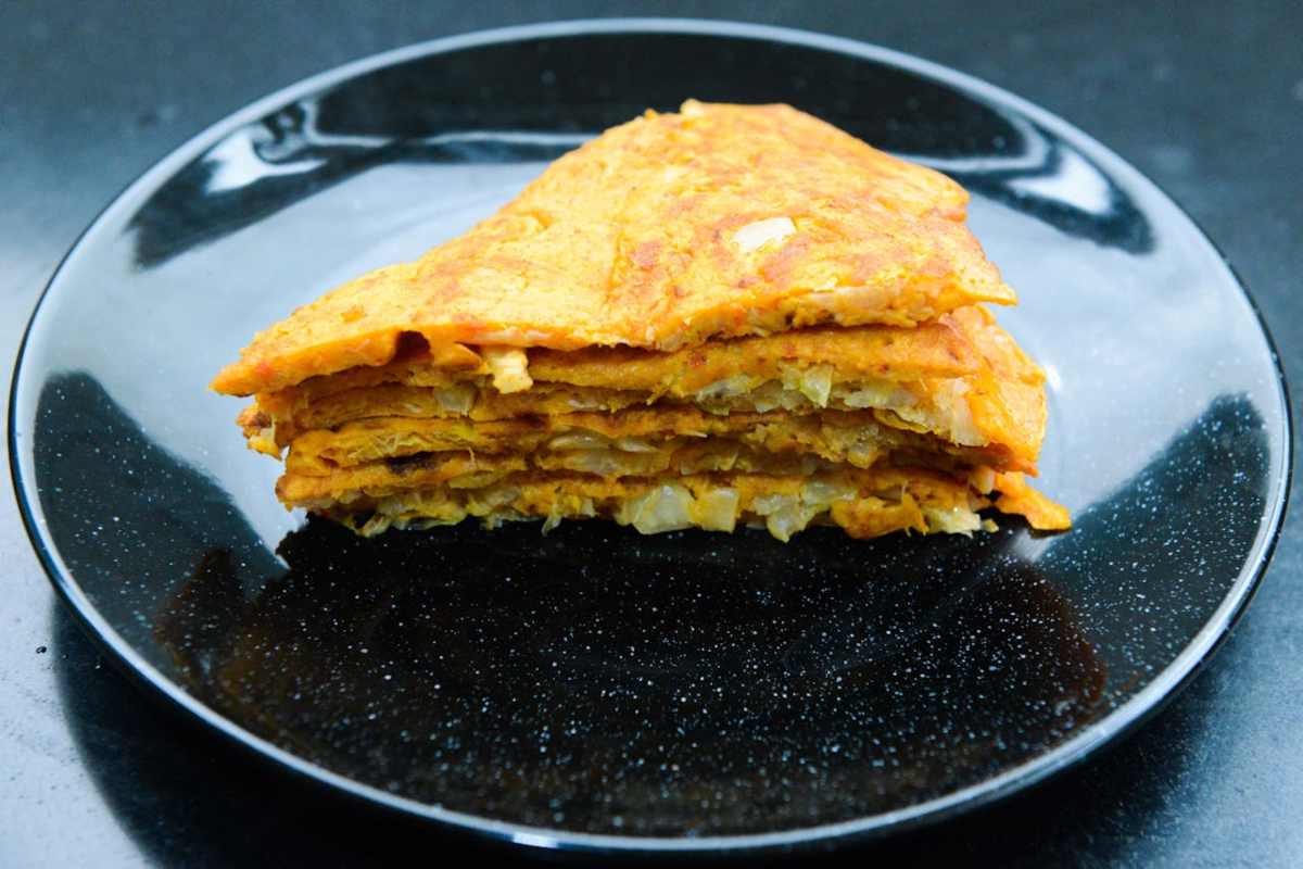 Frittata sul piatto